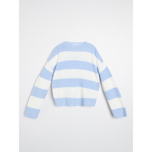 Sinsay - Sweter w paski - błękitny Sinsay XS Sinsay