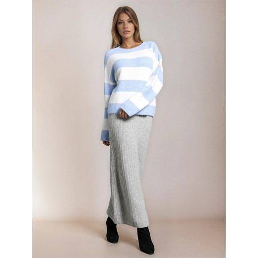 Sinsay - Sweter w paski - błękitny Sinsay L Sinsay