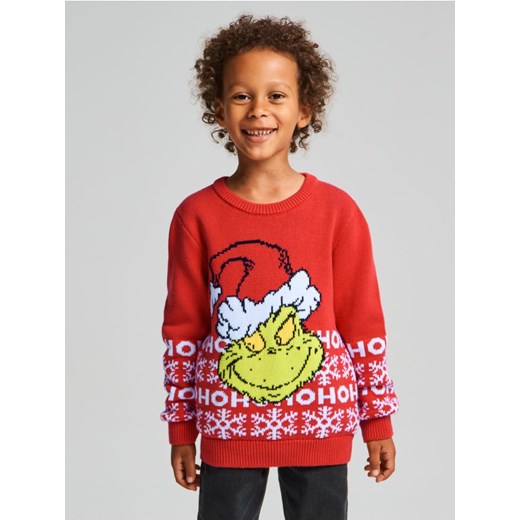 Sinsay - Świąteczny sweter Grinch - czerwony - id: 280FC-33X - marki Sinsay - 186495469 Sinsay - Świąteczny sweter Grinch - czerwony ze sklepu Sinsay w kategorii Swetry chłopięce - zdjęcie 186495469