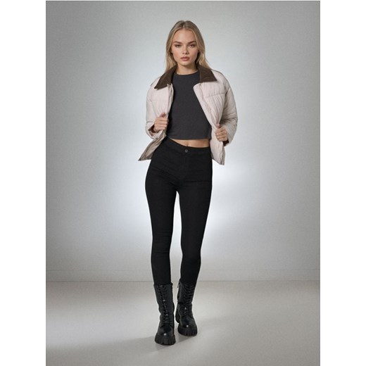 Sinsay - Jeansy high waist - czarny Sinsay 40 Sinsay