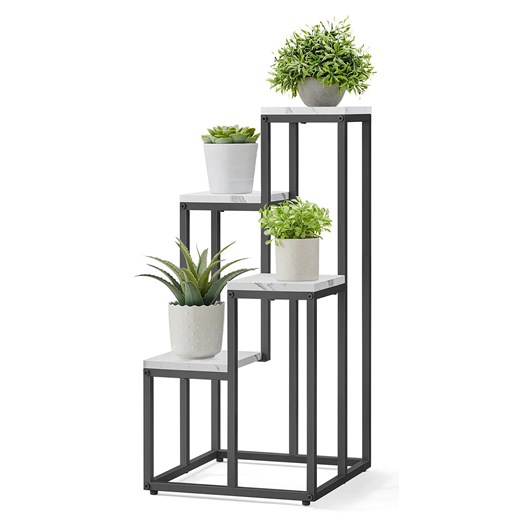 Regał kwietnik industrialny marmurowy + czarny N3-A88 ze sklepu Edinos.pl w kategorii Regały i witryny - zdjęcie 186495659