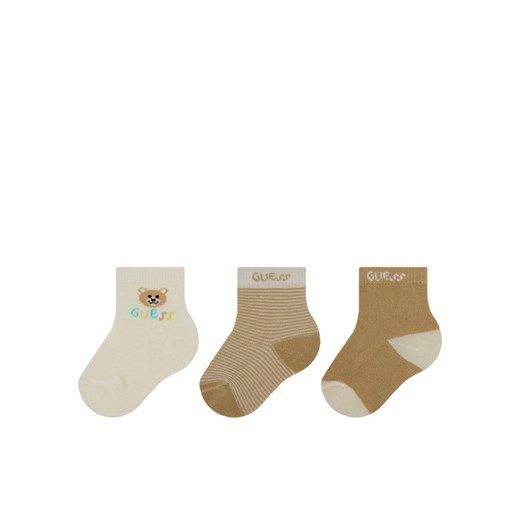 Skarpety długie Guess H4YZ07 Z3G10 Beżowy ze sklepu eobuwie.pl w kategorii Skarpetki dziecięce - zdjęcie 186495696