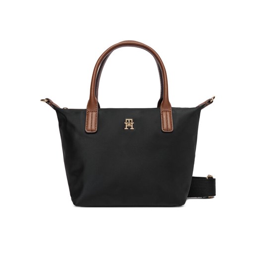 Torebka Tommy Hilfiger Popette Mini Tote AW0AW17709 Czarny ze sklepu eobuwie.pl w kategorii Torebki damskie - zdjęcie 186495805