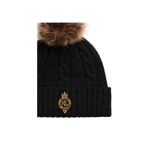 Czapka LAUREN RALPH LAUREN 454P04455003 Czarny OS eobuwie.pl