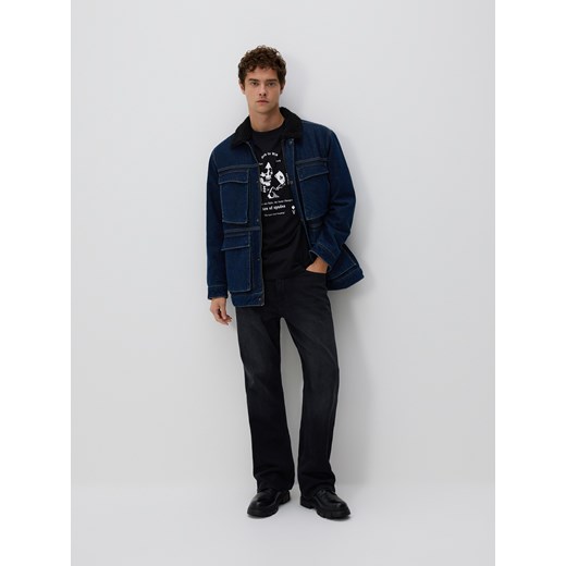 Reserved - Jeansy bootcut z efektem sprania - czarny ze sklepu Reserved w kategorii Jeansy męskie - zdjęcie 186496678