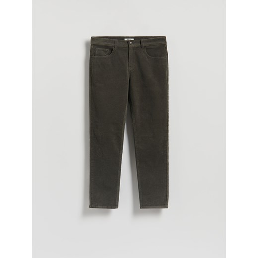 Reserved - Bawełniane spodnie slim fit - jasny zielony ze sklepu Reserved w kategorii Spodnie męskie - zdjęcie 186496715