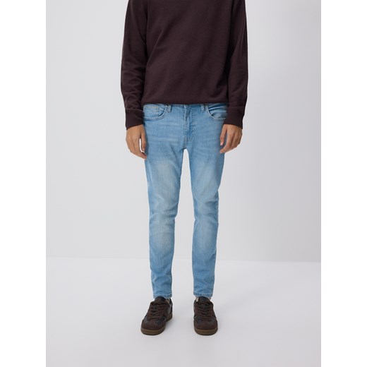 Reserved - Jeansy skinny z efektem sprania - niebieski ze sklepu Reserved w kategorii Jeansy męskie - zdjęcie 186496857