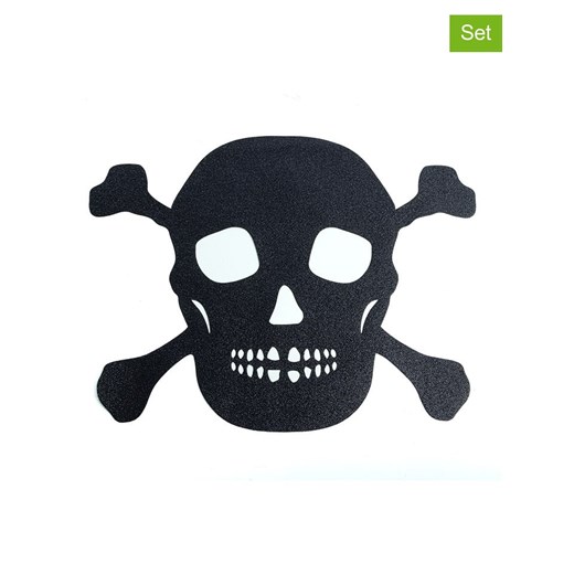 CHAKS Podkładki stołowe (4 szt.) &quot;Skull&quot; w kolorze czarnym - 34 x 42,6 cm ze sklepu Limango Polska w kategorii Podkładki na stół - zdjęcie 186498128