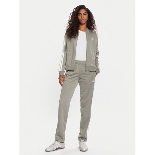 adidas Dres Essentials 3-Stripes JX0509 Zielony Regular Fit ze sklepu MODIVO w kategorii Dresy damskie - zdjęcie 186498649