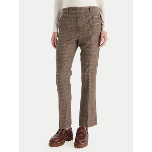 Weekend Max Mara Spodnie materiałowe Baco 2525136042 Brązowy Regular Fit ze sklepu MODIVO w kategorii Spodnie damskie - zdjęcie 186498658
