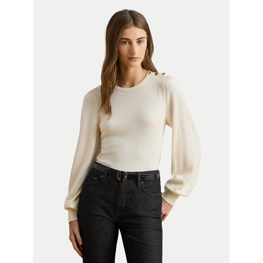 LAUREN RALPH LAUREN Sweter 200980974002 Beżowy Relaxed Fit ze sklepu MODIVO w kategorii Swetry damskie - zdjęcie 186498707