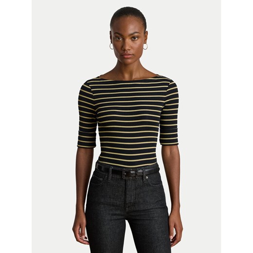 LAUREN RALPH LAUREN Bluzka 200980044002 Czarny Slim Fit ze sklepu MODIVO w kategorii Bluzki damskie - zdjęcie 186498708