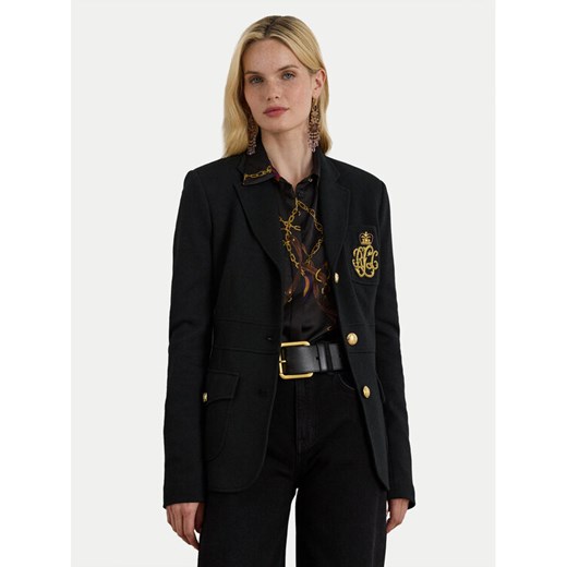 LAUREN RALPH LAUREN Marynarka 200980022001 Czarny Slim Fit ze sklepu MODIVO w kategorii Marynarki damskie - zdjęcie 186498727