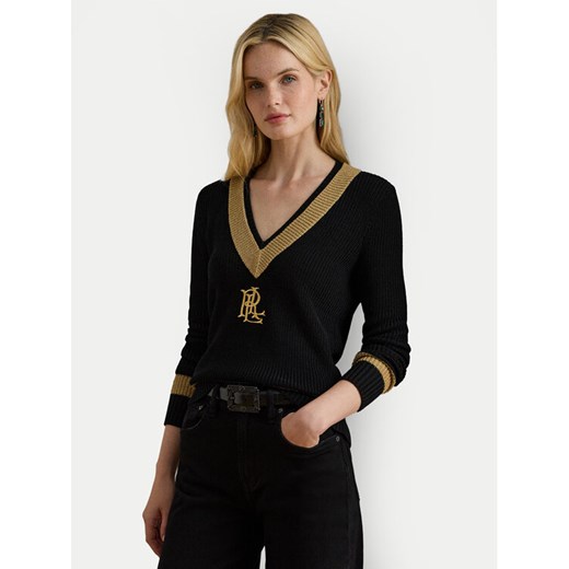 LAUREN RALPH LAUREN Sweter 200979666001 Czarny Relaxed Fit ze sklepu MODIVO w kategorii Swetry damskie - zdjęcie 186498796