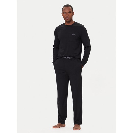 HUGO Piżama Nocto 50550099 Czarny Relaxed Fit ze sklepu MODIVO w kategorii Piżamy męskie - zdjęcie 186498797