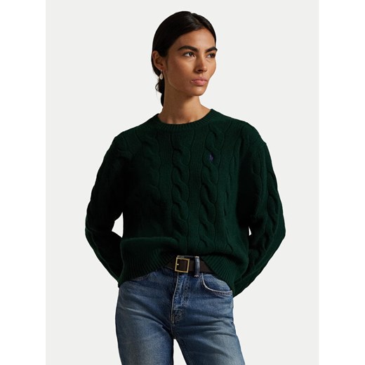 Polo Ralph Lauren Sweter 211A91216008 Zielony Straight Fit ze sklepu MODIVO w kategorii Swetry damskie - zdjęcie 186498805