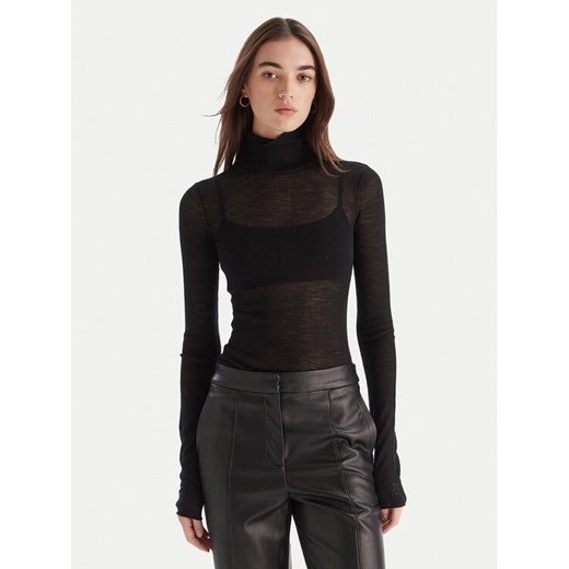 Patrizia Pepe Bluzka 2K0347/K034-K103 Czarny Slim Fit ze sklepu MODIVO w kategorii Bluzki damskie - zdjęcie 186498838