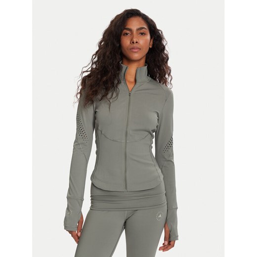 adidas by Stella McCartney Koszulka techniczna Training Midlayer JW4552 Zielony Slim Fit ze sklepu MODIVO w kategorii Bluzki damskie - zdjęcie 186498846