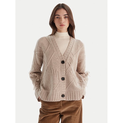 Weekend Max Mara Kardigan Stallo 2525346052 Beżowy Regular Fit ze sklepu MODIVO w kategorii Swetry damskie - zdjęcie 186498848