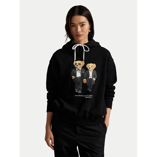 Polo Ralph Lauren Bluza 211A87106001 Czarny Relaxed Fit ze sklepu MODIVO w kategorii Bluzy damskie - zdjęcie 186498859