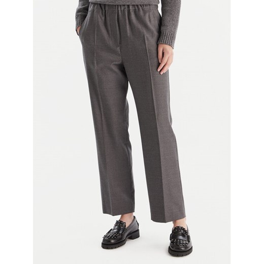 Weekend Max Mara Spodnie materiałowe Hataley 2525136022 Szary Regular Fit ze sklepu MODIVO w kategorii Spodnie damskie - zdjęcie 186498907