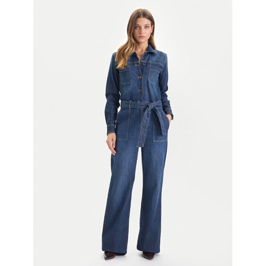 Guess Jeans Kombinezon W5BD97 D0026 Granatowy Wide Leg 31_34 MODIVO