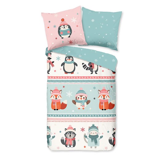 Good Morning Komplet pościeli flanelowej &quot;Turr&quot; w kolorze turkusowo-jasnoróżowym ze sklepu Limango Polska w kategorii Pościel dziecięca - zdjęcie 186501038