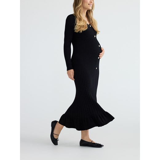 Reserved - Sukienka z wiskozy - czarny ze sklepu Reserved w kategorii Sukienki ciążowe - zdjęcie 186502099