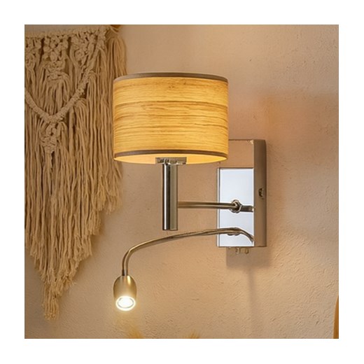 2-punktowy kinkiet do sypialni FLORYDA ECO z peszlem ledowym - id: 6515 - marki Ciekot Partners Sp. Z O. O. - 186502536 2-punktowy kinkiet do sypialni FLORYDA ECO z peszlem ledowym ze sklepu Lysne w kategorii Lampy ścienne - zdjęcie 186502536