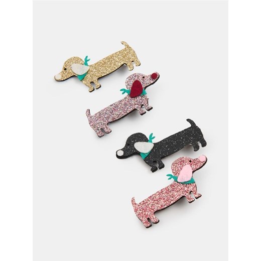Sinsay - Brokatowe spinki do włosów w kształcie psa 2 pack - wielobarwny ze sklepu Sinsay w kategorii Ozdoby do włosów dziewczęce - zdjęcie 186502698