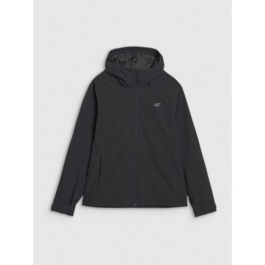 Męska kurtka przejściowa 4F 4FWSS25TTJAM703 - czarna ze sklepu Sportstylestory.com w kategorii Kurtki męskie - zdjęcie 186502977
