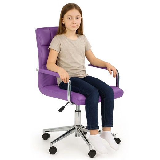 Fioletowe Krzesło Do Biurka Młodzieżowe P0-C29 ze sklepu Edinos.pl w kategorii Fotele dziecięce - zdjęcie 186503965
