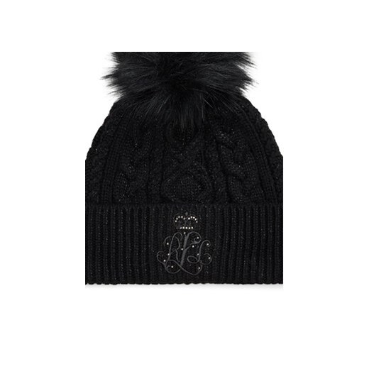 Czapka LAUREN RALPH LAUREN 454P04857001 Czarny OS eobuwie.pl