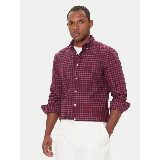 Tommy Hilfiger Koszula Heritage MW0MW40467 Czerwony Regular Fit ze sklepu MODIVO w kategorii Koszule męskie - zdjęcie 186504878