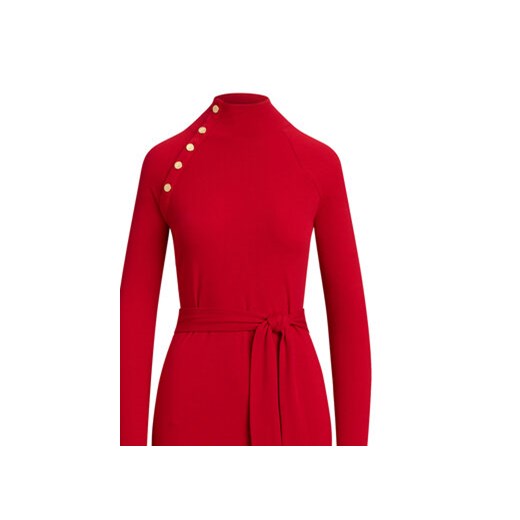 LAUREN RALPH LAUREN Sukienka dzianinowa 200980036002 Czerwony Slim Fit XS MODIVO