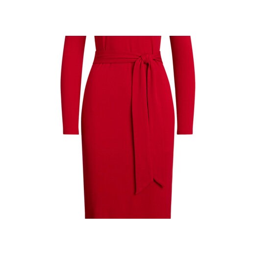 LAUREN RALPH LAUREN Sukienka dzianinowa 200980036002 Czerwony Slim Fit L MODIVO
