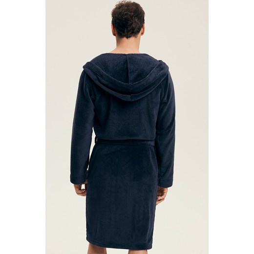 Henderson szlafrok męski z kapturem Naps 43374-59X, Kolor granatowy, Rozmiar 2XL, Henderson ze sklepu Primodo w kategorii Szlafroki męskie - zdjęcie 186505396