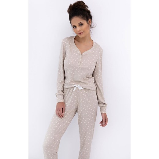 Sensis długa piżama damska Calliope, Kolor beżowy, Rozmiar S, SENSIS Sensis L Primodo promocja