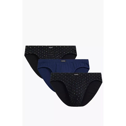 3-pack slipy męskie Sport 3MP-204-CZA/NIEC/CZA, Kolor czarno-granatowy, Rozmiar XL, ATLANTIC ze sklepu Primodo w kategorii Majtki męskie - zdjęcie 186505605
