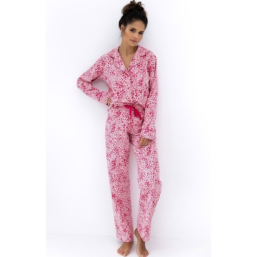 Sensis długa rozpinana piżama damska Giuliana, Kolor różowy-wzór, Rozmiar S, SENSIS ze sklepu Primodo w kategorii Piżamy damskie - zdjęcie 186506147