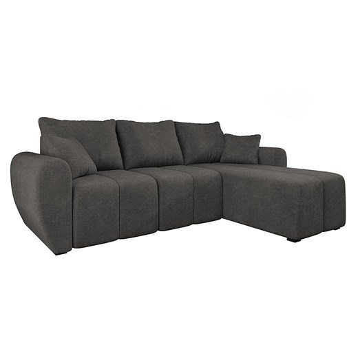 Ciemnoszary narożnik tapicerowany z pojemnikiem M0-P92 - id: 53240 - marki Elior - 186506387 Ciemnoszary narożnik tapicerowany z pojemnikiem M0-P92 ze sklepu Edinos.pl w kategorii Narożniki - zdjęcie 186506387