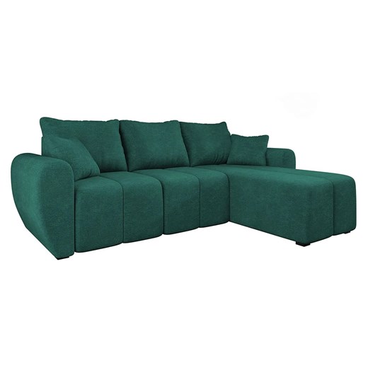 Zielony tapicerowany narożnik rozkładany B2-R96 - id: 53244 - marki Elior - 186506408 Zielony tapicerowany narożnik rozkładany B2-R96 ze sklepu Edinos.pl w kategorii Narożniki - zdjęcie 186506408