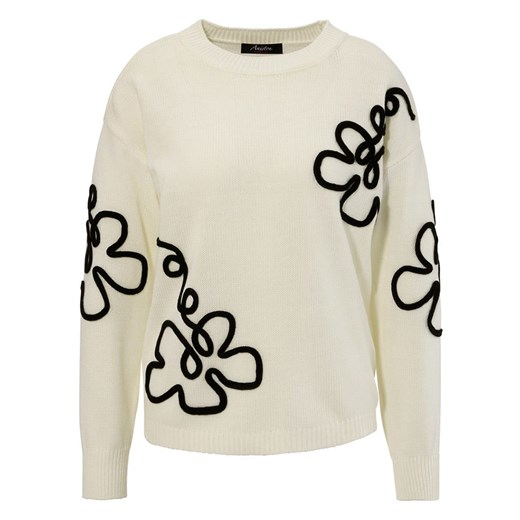 Aniston Sweter w kolorze kremowym Aniston 36 wyprzedaż Limango Polska