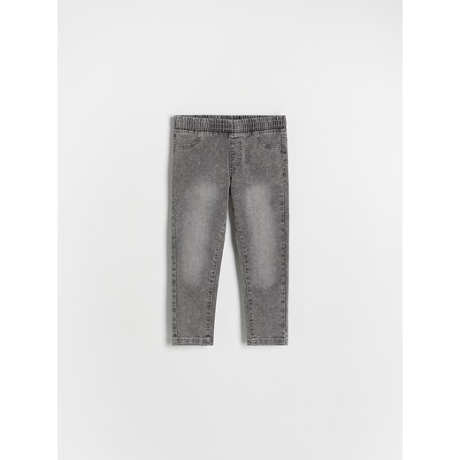 Reserved - Jegginsy z bawełną - jasnoszary ze sklepu Reserved w kategorii Spodnie chłopięce - zdjęcie 186508265