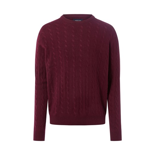 Andrew James Sweter z dodatkiem kaszmiru Mężczyźni Wełna bordowy jednolity XXL vangraaf okazyjna cena