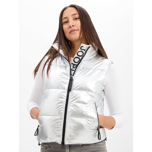 Joop Jeans Damska pikowana kamizelka - Viktoria Kobiety srebrny jednolity ze sklepu vangraaf w kategorii Kamizelki damskie - zdjęcie 186508325