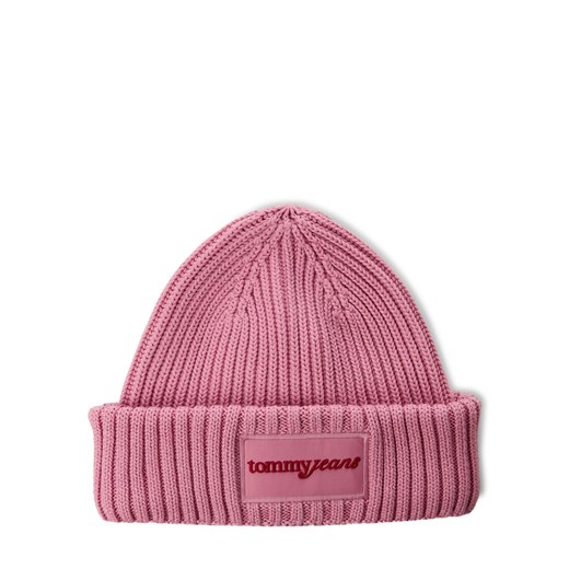 Tommy Jeans Czapka damska Kobiety Bawełna brudny róż jednolity ze sklepu vangraaf w kategorii Czapki zimowe damskie - zdjęcie 186508326