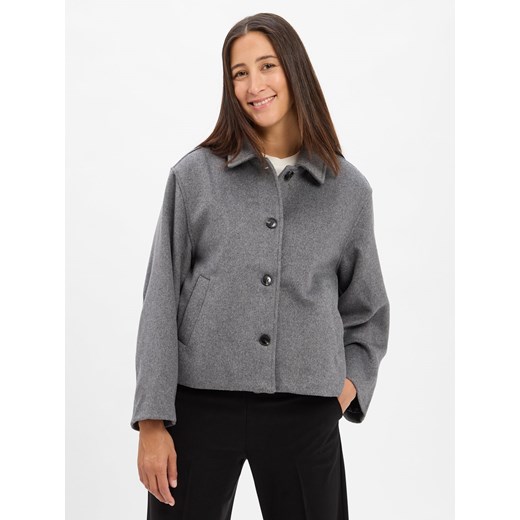 Neo Noir Damska kurtka wełniana - Hamra Kobiety szary marmurkowy ze sklepu vangraaf w kategorii Kurtki damskie - zdjęcie 186508339