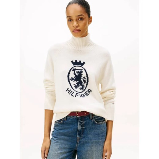 Tommy Hilfiger Wełniany półgolf | Regular Fit ze sklepu Gomez Fashion Store w kategorii Swetry damskie - zdjęcie 186508559