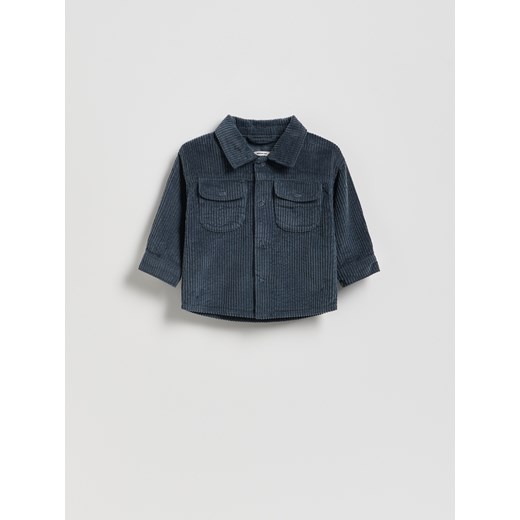 Reserved - Bawełniana koszula - ciemnoszary ze sklepu Reserved w kategorii Koszulki niemowlęce - zdjęcie 186509877